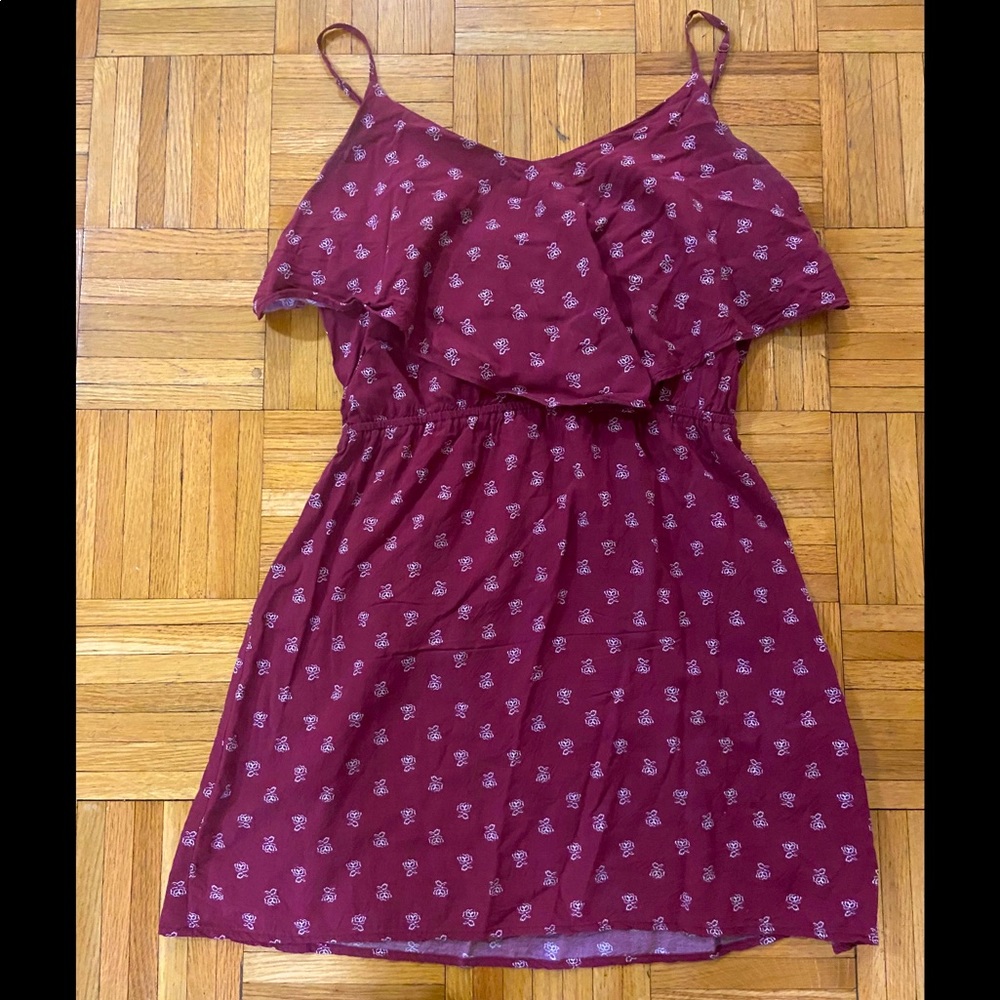 Maroon small sun dress!